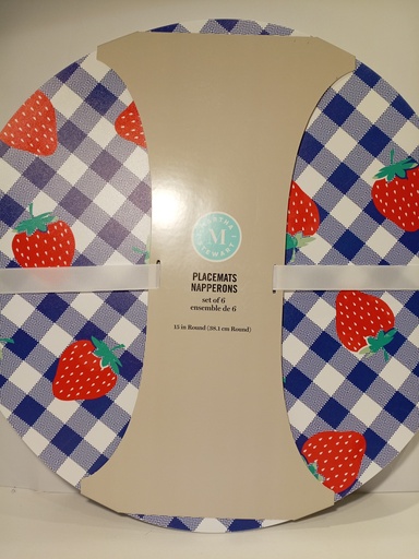 INDIVIDUALES PARA MESA MOTIVO FRESA