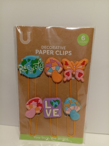 CLIPS PARA PAPELES DECORATIVOS 6 UNI.