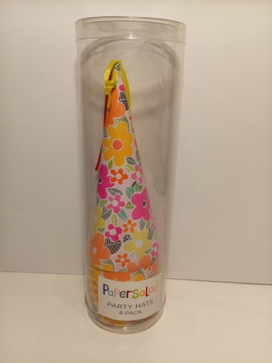 GORRO DE FIESTA SET DE 8 FLORES