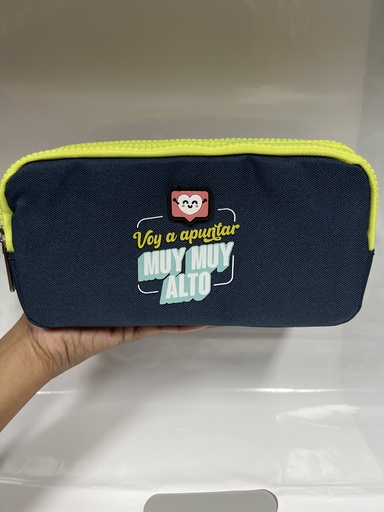 CARTUCHERA MR.WONDERFUL TRES CIERRES AZUL OSCURO