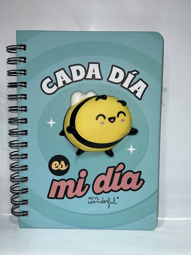CUADERNO ESPIRAL MR.WONDERFUL ABEJA