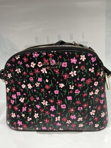 CARTERA KATE SPADE FLORES FONDO NEGRO