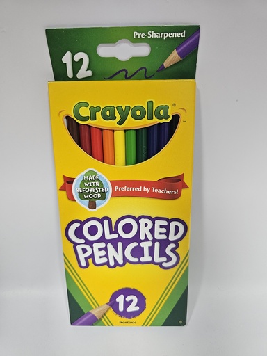 CRAYOLA 12 COLORED PENCILS 