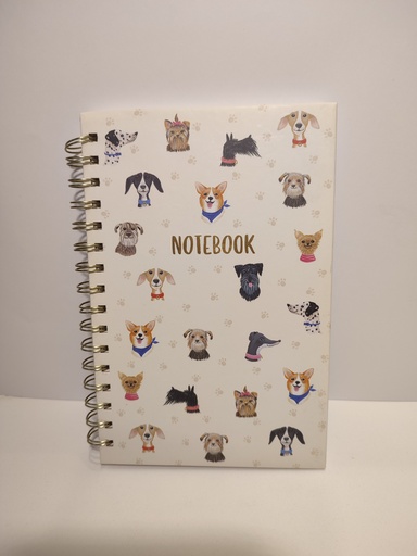 LIBRETA FONDO BLANCO PERRITOS