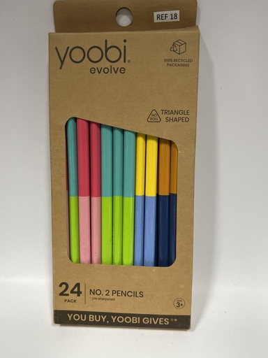 CAJA DE 24 LAPICES No. 2 YOOBI