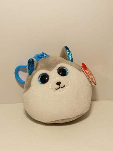 LLAVERO DE PELUCHE DE GATO GRIS