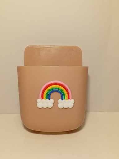 BOLSO PORTA TELEFONO DE PARED ROSADO ARCOIRIS