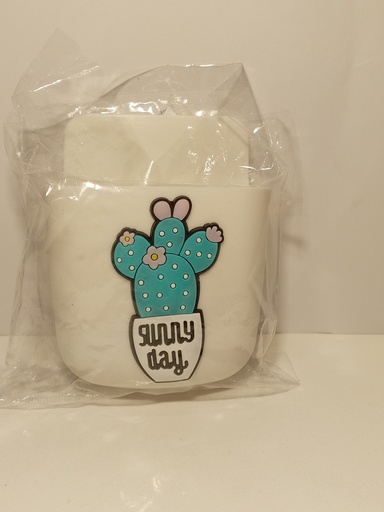 BOLSO PORTA TELEFONO DE PARED BLANCO CACTUS