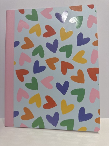 CUADERNO EMPASTADO CORAZONES