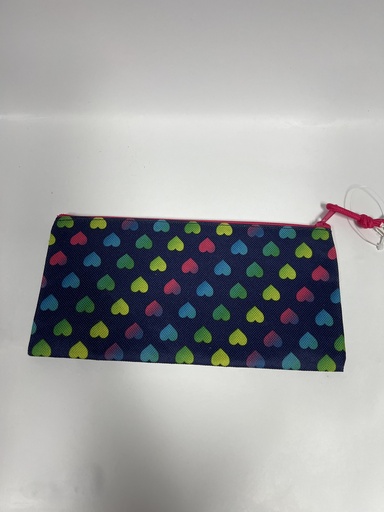 CARTUCHERA CORAZONES FONDO AZUL