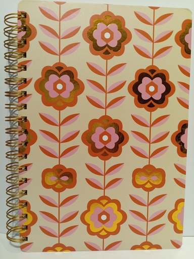 SKETCH LIBRETA FONDO FLORES DORADAS