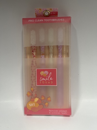 CEPILLO DE DIENTES SMILE SQUAD SET DE 4 UNIDADES