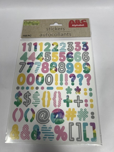 CRAFTERS SQUARE STICKERS AUTOCOLLANTS  NUMEROS