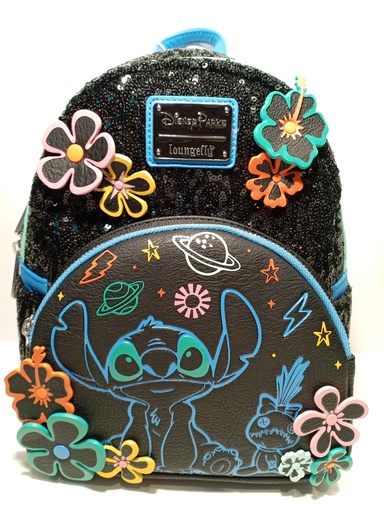 BOLSO DISNEY LOUNGEFLY STITCH NEGRO
