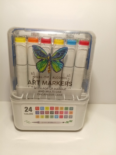 MARCADORES ART MARKERS DUAL TIP 24 UNIDADES 