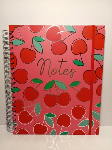 LIBRETA ESPIRAL DE NOTAS CEREZAS