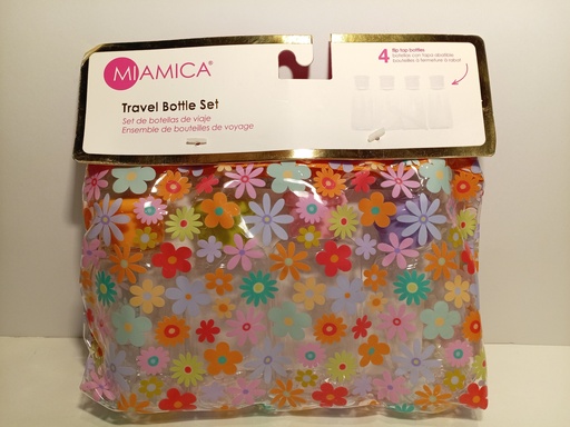 SET DE BOTELLAS DE PLASTICO 4 UNI. PARA VIAJE