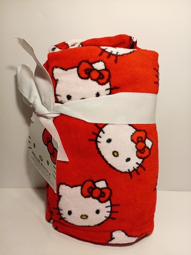 SET DE 2 TOALLA DE MANO HELLO KITTY  FONDO ROJO