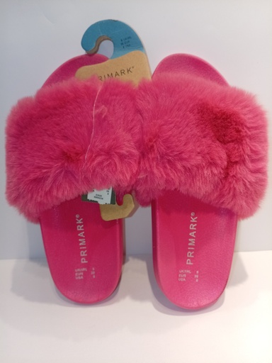 PANTUFLAS PRIMARK FUCSIA TIPO PELUCHE   