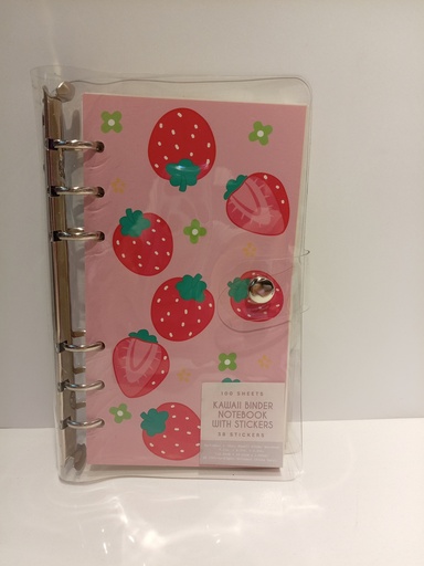 LIBRETA DE NOTAS ESPIRAL DE FRESAS