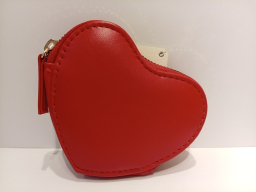 MONEDERO FORMA DE CORAZON ROJO