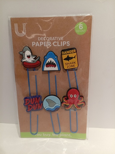 CLIPS PARA PAPELES DECORATIVOS 6 UNID