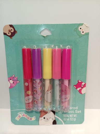 SET DE 5 LIP GLOSS SQUISHMALLOWS