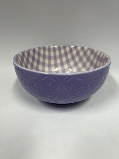 BOWL MORADO CON CUADROS