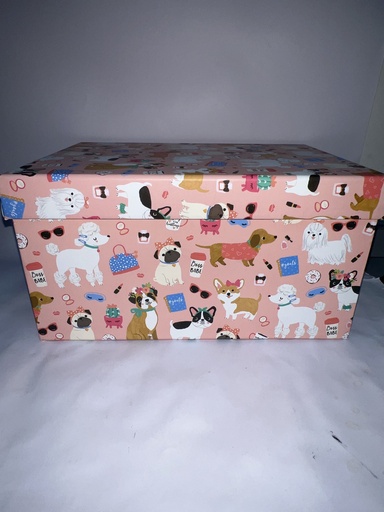 CAJA ORGANIZADORA DE PERRITO ROSADA