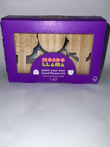 KIT DE FLORES DE MADERA PARA PINTAR