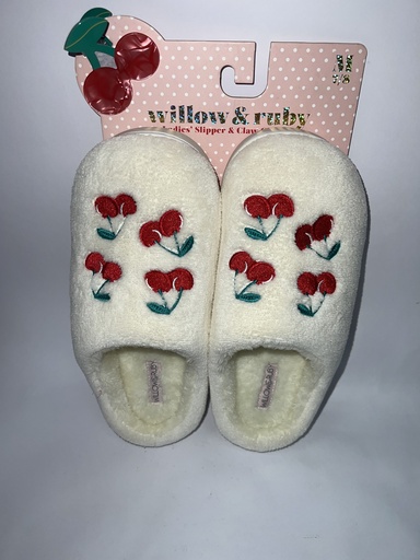 SET DE PANTUFLAS Y PINZA PARA EL CABELLO CEREZAS M 7/8