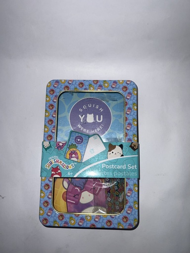 POSTCARD SET SQUISHMALLOWS LATA AZUL