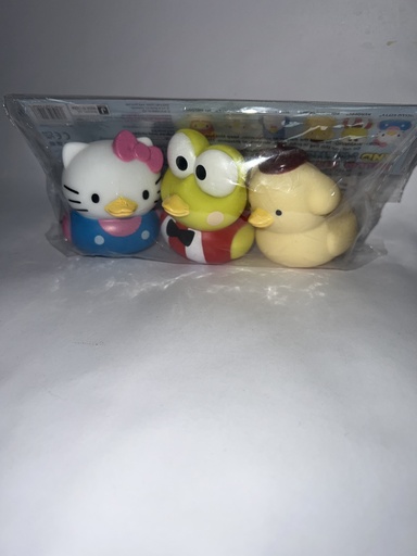 SET DE 3 PATOS DE HULE PARA DUCHA DE SANRIO 