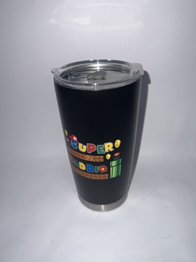 VASO TERMICO NEGRO DE SUPER MARIO 