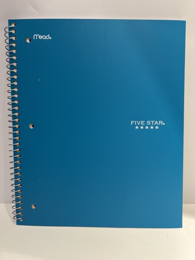 LIBRETA ESPIRAL FIVE STAR AZUL 26.6x20.3CM 