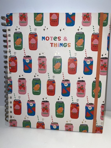 LIBRETA ESPIRAL LATAS DE JUGO