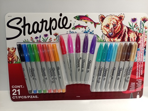 SET DE MARCADORES SHARPIE 21 UNIDADES