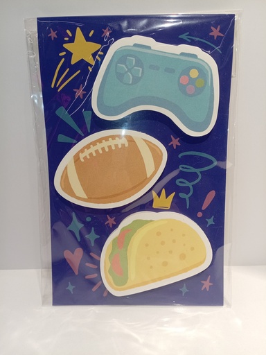 SET DE JUEGOS DE NOTAS ADHESIVAS FONDO AZUL