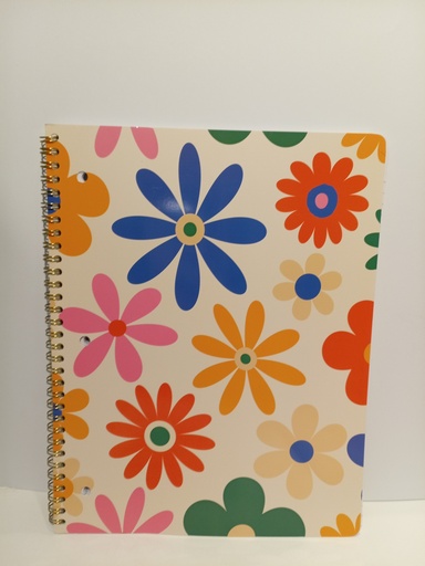 LIBRETA FLORES ESPIRAL