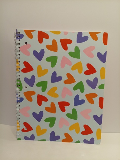 LIBRETA ESPIRAL CORAZONES
