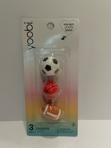 SET DE BORRAS 3 UNI YOOBI PELOTAS 