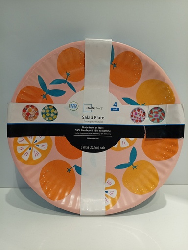 PLATOS DE BAMBOO & MELAMINE MOTIVO NARANJA