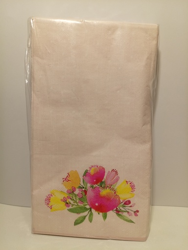 SERVILLETAS ROOBEE ROSADA/TULIPANES 32 UNIDADES