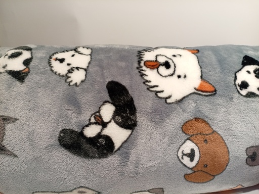 COBIJA PERROS FONDO GRIS