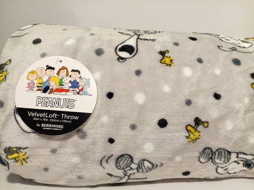 COBIJA SNOOPY FONDO GRIS