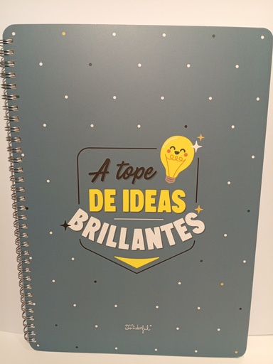 LIBRETA ESPIRAL DE DIBUJO MR. WONDERFUL GRIS