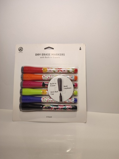 MARCADORES DRY ERASE MARKERS 6 UNIDADES