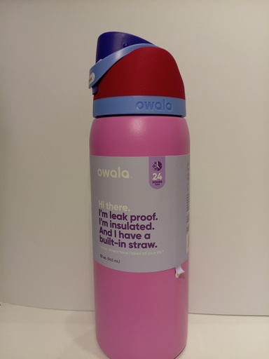 TERMO OWALA ROSADO TAPA ROJA 32 ONZ. 