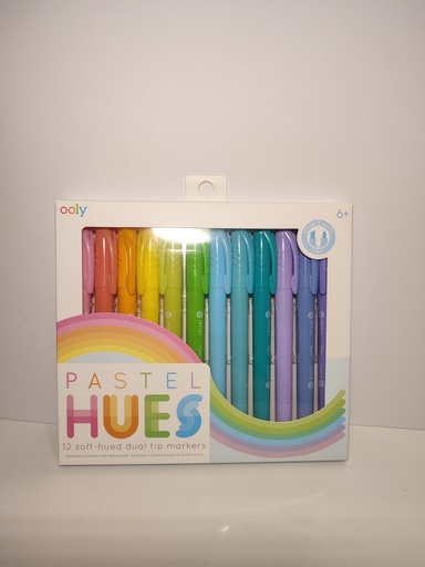 MARCADORES PASTEL HUES 12 UNIDADES