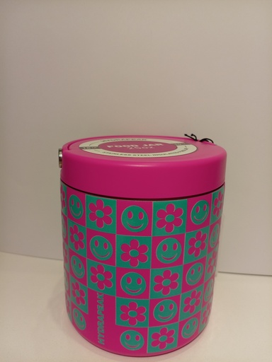 TERMO FOOD JAR FUCSIA CON CARA FELIZ 25 ONZ